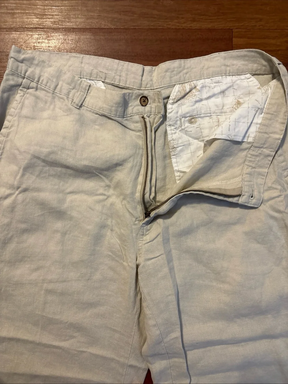 Jos. A. Bank Men's Size 38 Beige Beach Vacation 100% Linen Pants
